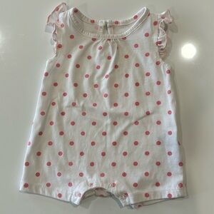Polka dot baby romper